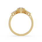 Marquise Cut Floral Diamond Engagement Ring