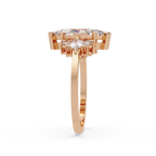 Marquise Cut Floral Diamond Engagement Ring