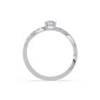 Round Cut Solitaire Diamond Engagement Ring with Pavé Band – Customizable