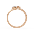 Toi et Moi Pear & Round Diamond Ring – Customizable Engagement Ring in Gold