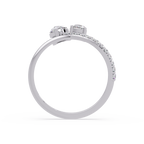 Toi et Moi Pear & Round Diamond Ring – Customizable Engagement Ring in Gold
