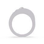Three Stone Diamond Bypass Ring