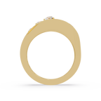 Three Stone Diamond Bypass Ring