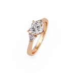 Heart Cut Three Stone Engagement Ring