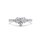 Heart Cut Three Stone Engagement Ring