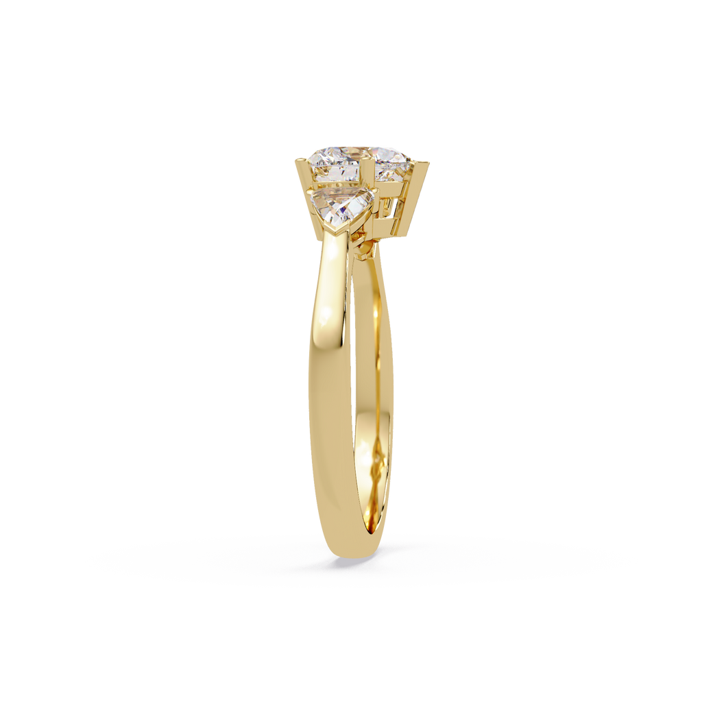 Heart Cut Three Stone Engagement Ring