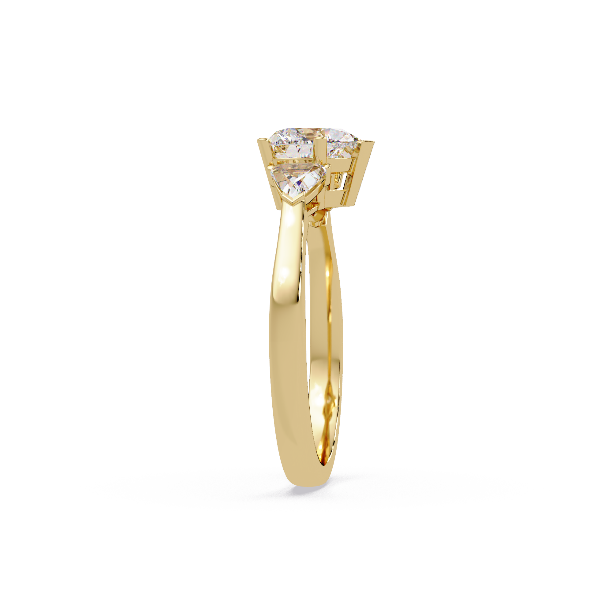 Heart Cut Three Stone Engagement Ring
