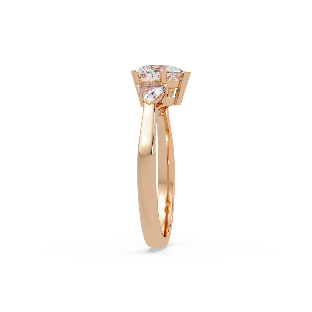Heart Cut Three Stone Engagement Ring