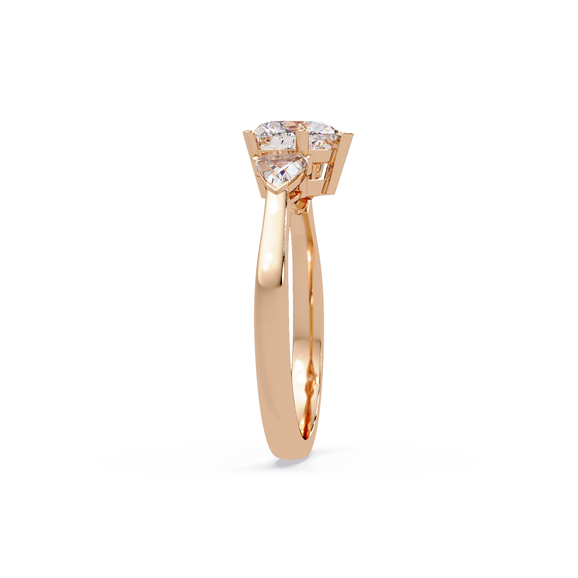 Heart Cut Three Stone Engagement Ring