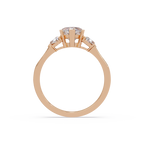Heart Cut Three Stone Engagement Ring