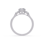 Heart Cut Three Stone Engagement Ring
