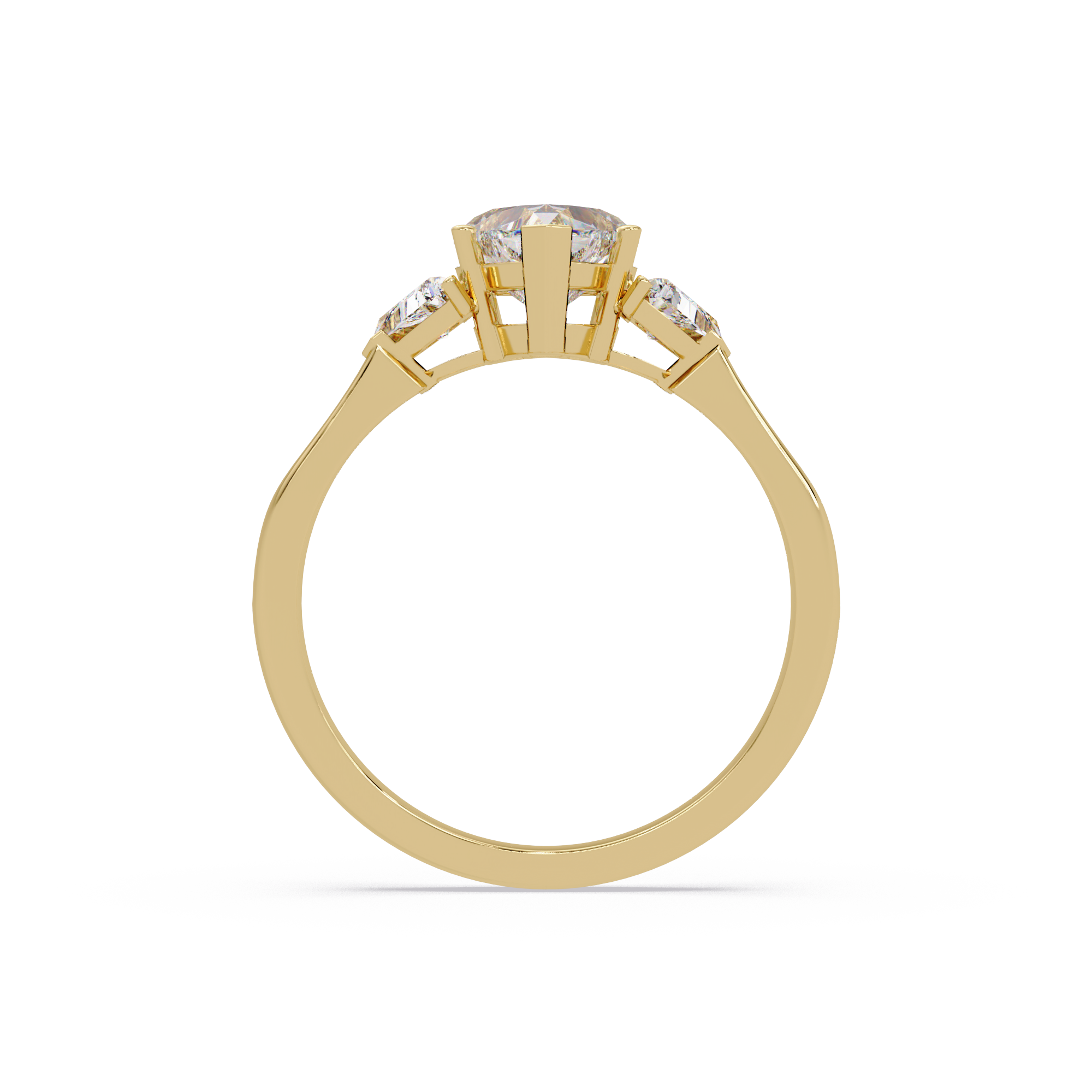Heart Cut Three Stone Engagement Ring