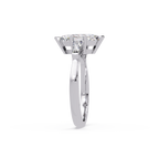 Custom Baguette Side Stone Marquise Cut Three Stone Engagement Ring
