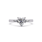 Heart Cut Engagement Ring with Custom Baguette Side Stones