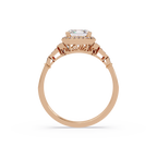 Emerald Cut Halo Diamond Engagement Ring