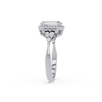 Emerald Cut Halo Diamond Engagement Ring