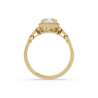 Emerald Cut Halo Diamond Engagement Ring
