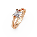 Princess Cut Solitaire Split Shank Engagement Ring