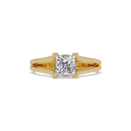 Princess Cut Solitaire Split Shank Engagement Ring
