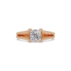 Princess Cut Solitaire Split Shank Engagement Ring