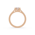 Princess Cut Solitaire Split Shank Engagement Ring