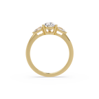 Pear-Shaped Three-Stone Diamond Engagement Ring