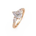 Pear-Shaped Three-Stone Diamond Engagement Ring