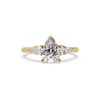 Pear-Shaped Three-Stone Diamond Engagement Ring