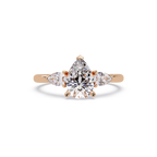 Pear-Shaped Three-Stone Diamond Engagement Ring