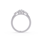 Pear-Shaped Three-Stone Diamond Engagement Ring