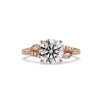 Round Brilliant Cut Engagement Ring with Marquise Accent Diamonds