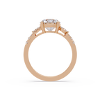 Round Brilliant Cut Engagement Ring with Marquise Accent Diamonds