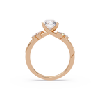 Customizable Radiant Cut Diamond Bridal Ring Set with Round & Marquise Accent Stones