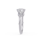 Customizable Princess Cut Diamond Ring with Round & Marquise Accent Stones