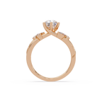 Heart Cut Diamond Ring with Round, Pear & Marquise Accent Stones