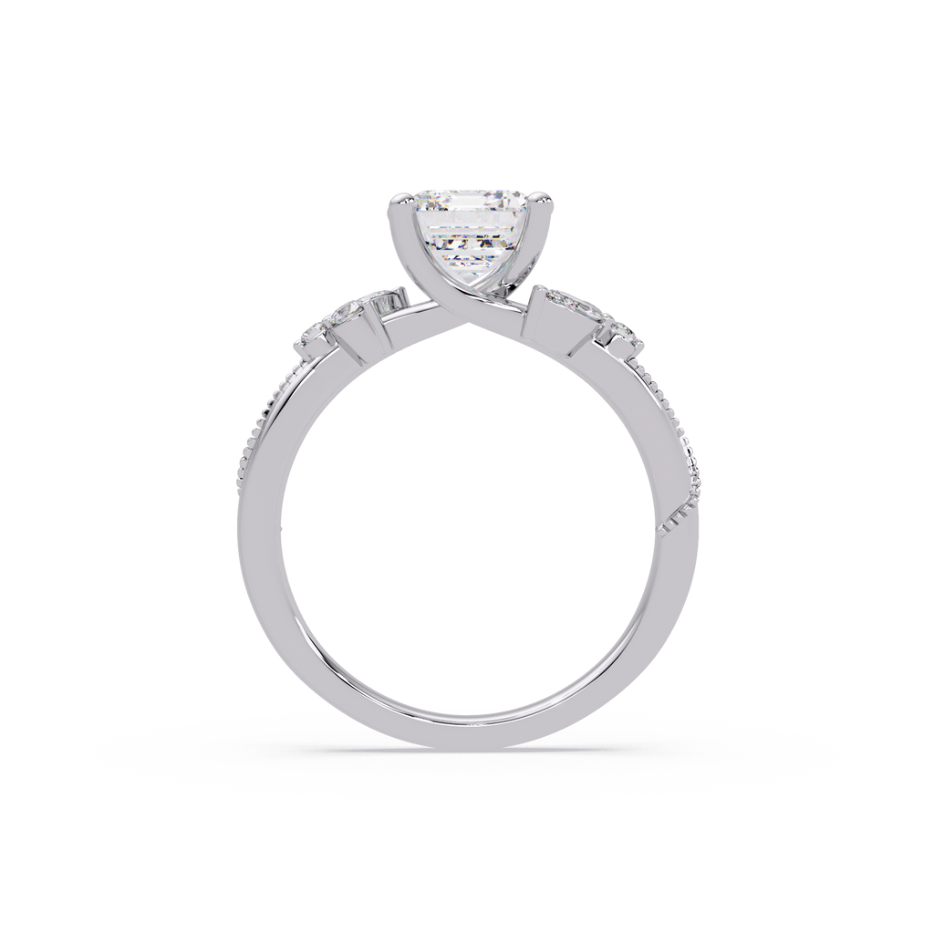 Artisan Emerald Cut Diamond Ring