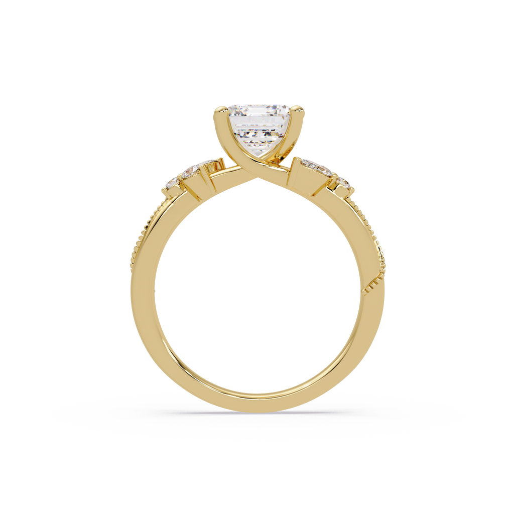 Artisan Emerald Cut Diamond Ring