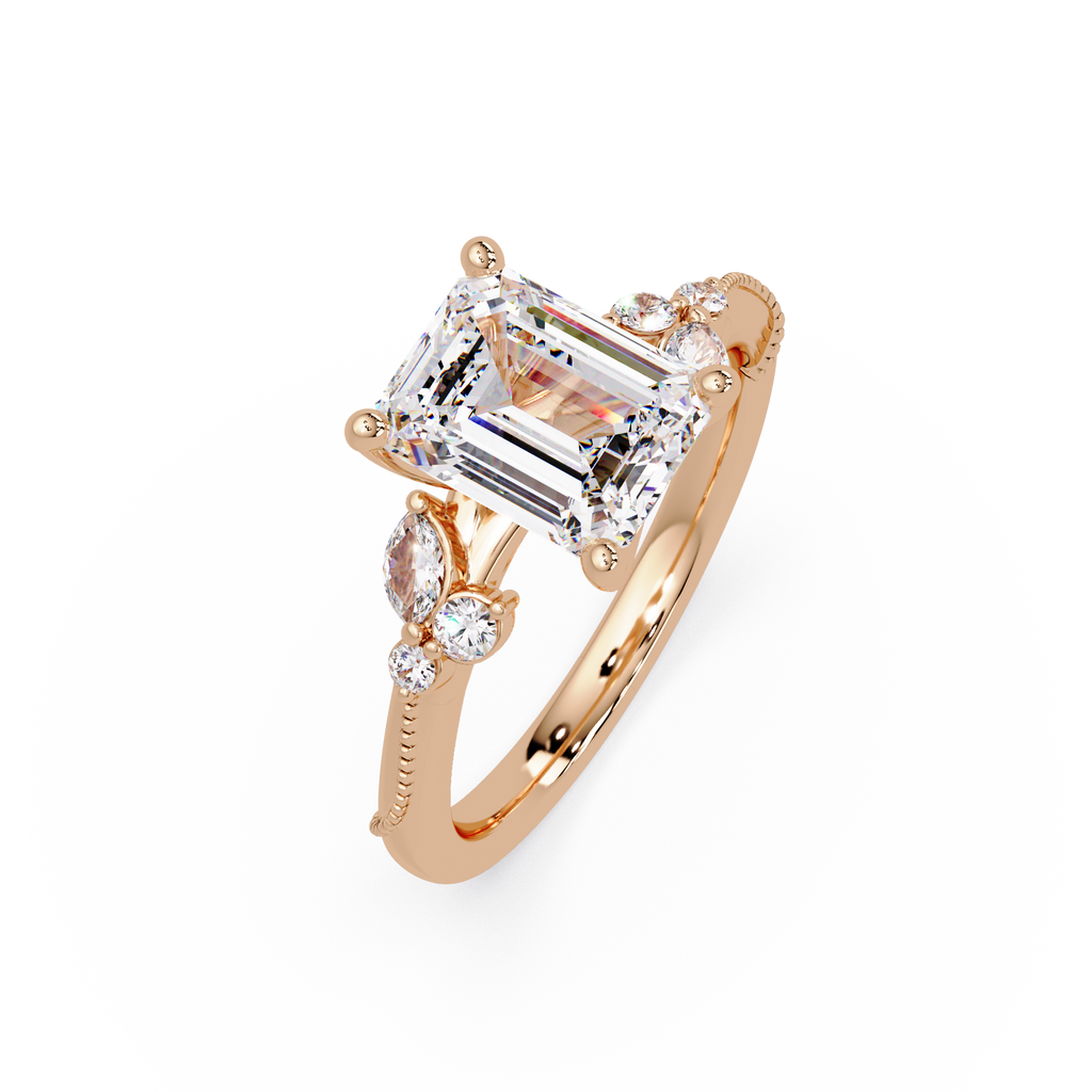 Artisan Emerald Cut Diamond Ring