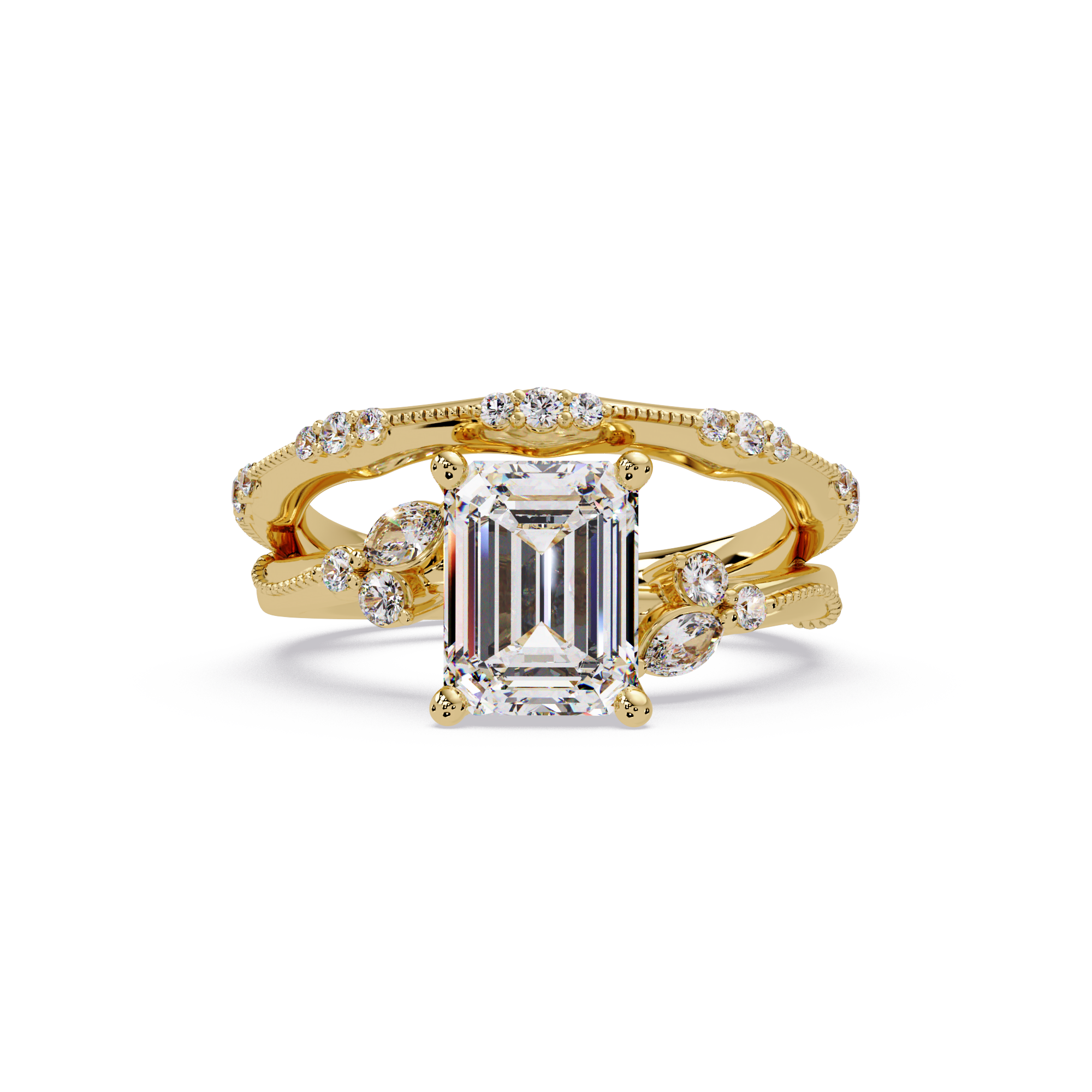 Artisan Emerald Cut Diamond Ring