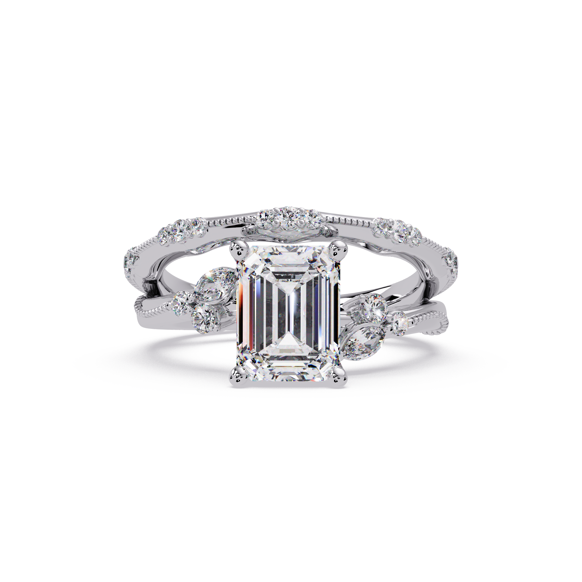 Artisan Emerald Cut Diamond Ring