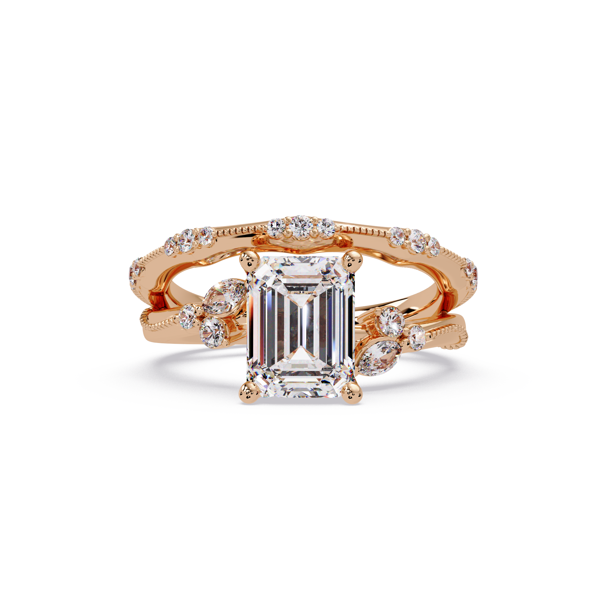 Artisan Emerald Cut Diamond Ring