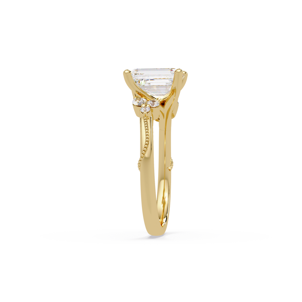 Artisan Emerald Cut Diamond Ring