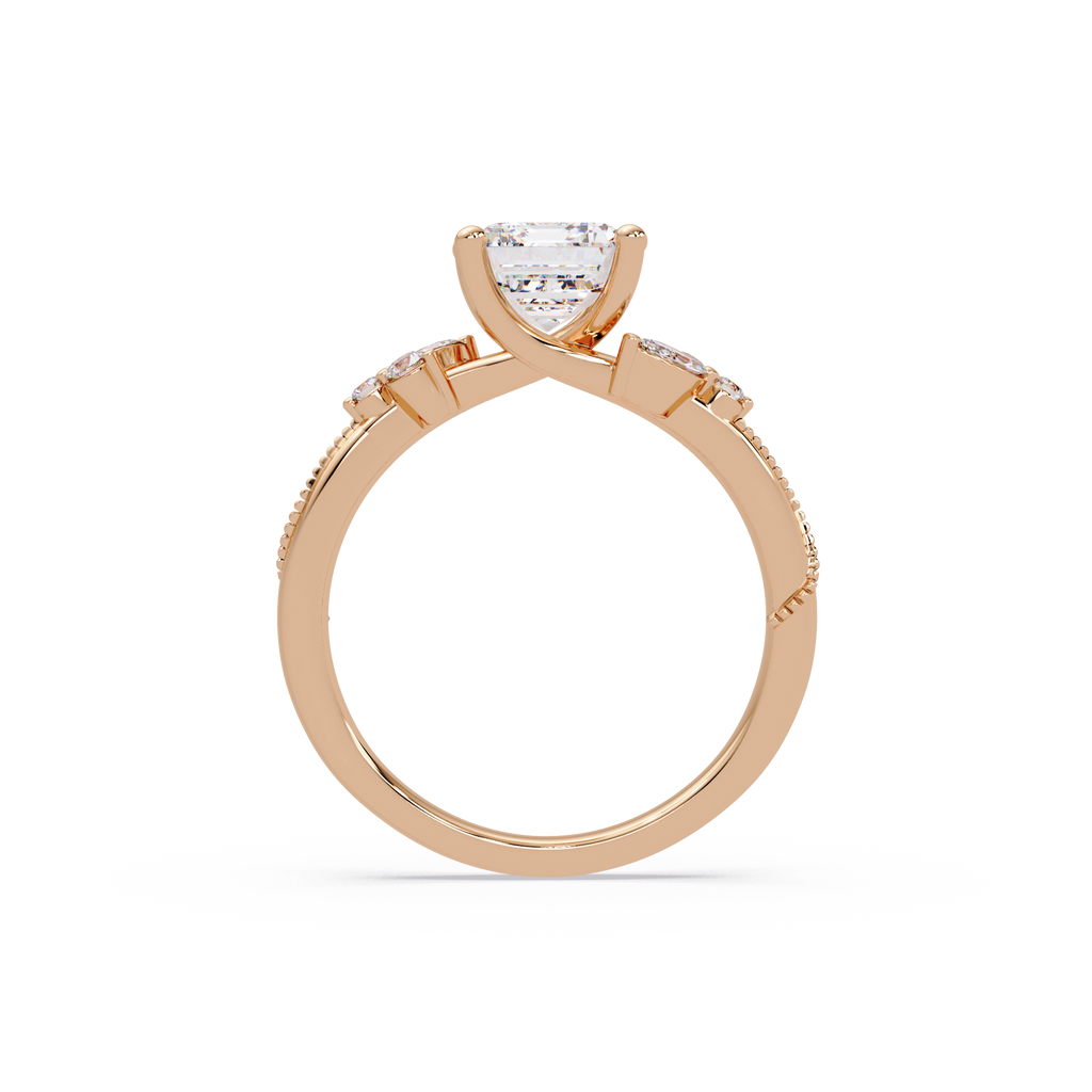 Artisan Emerald Cut Diamond Ring