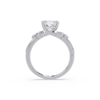 Artisan Emerald Square Cut Diamond Ring