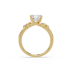 Artisan Emerald Square Cut Diamond Ring