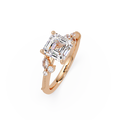 Artisan Emerald Square Cut Diamond Ring