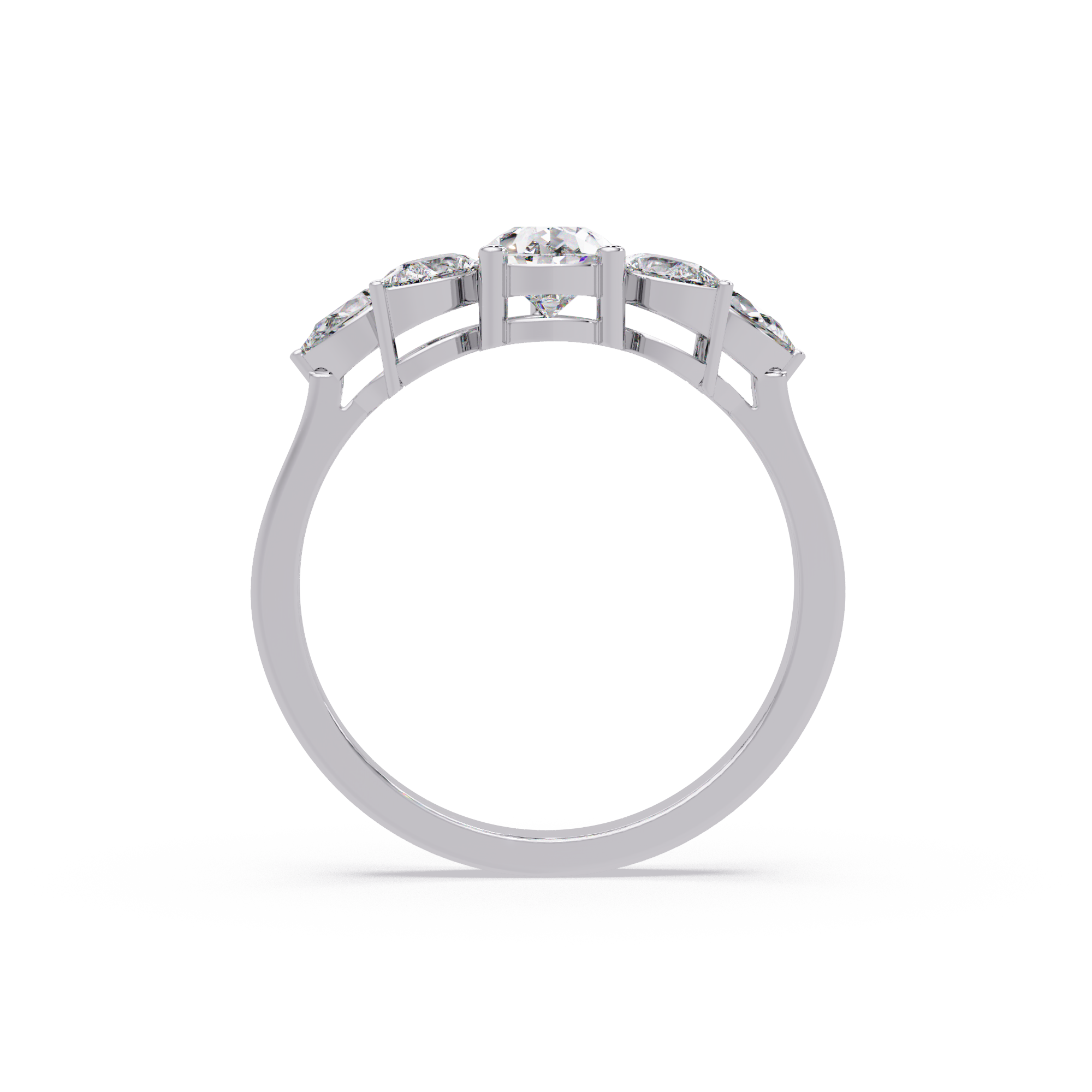 Pear Cut Nature Inspired Diamond Engagement Ring