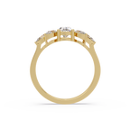 Pear Cut Nature Inspired Diamond Engagement Ring