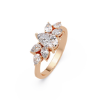 Pear Cut Nature Inspired Diamond Engagement Ring