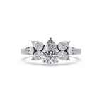 Pear Cut Nature Inspired Diamond Engagement Ring